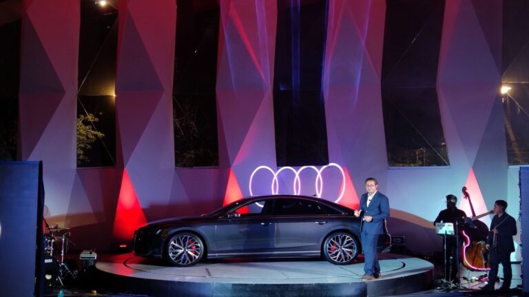 Audi A8 en su presentación en El Cantoral